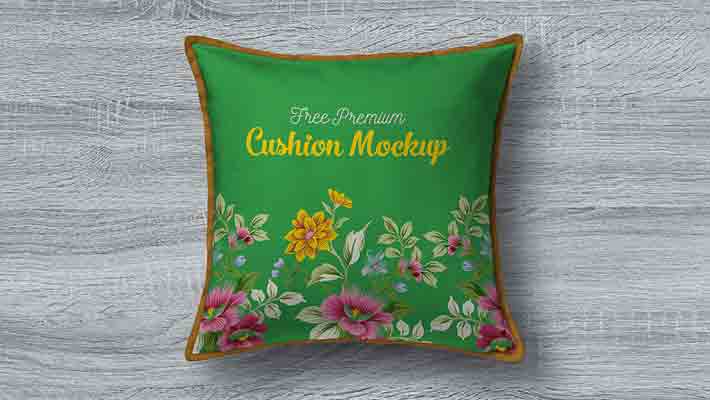 Free Premium Pillow / Cushion Cover Mockup PSD