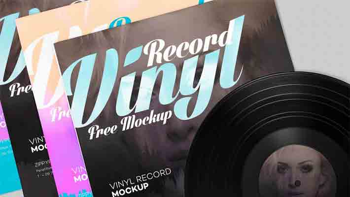 Free Record Album Mockup