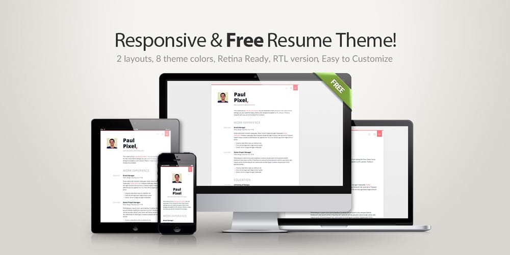 Free Resume Theme 