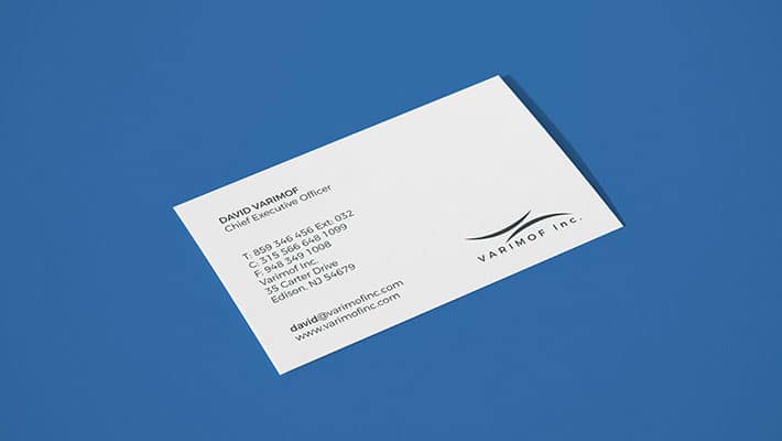Free Simple Yet Elegant White Business Card Mockup