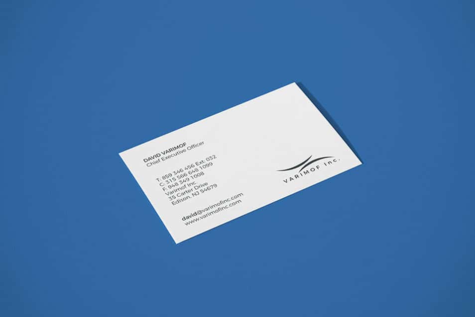 Free Simple Yet Elegant White Business Card Mockup