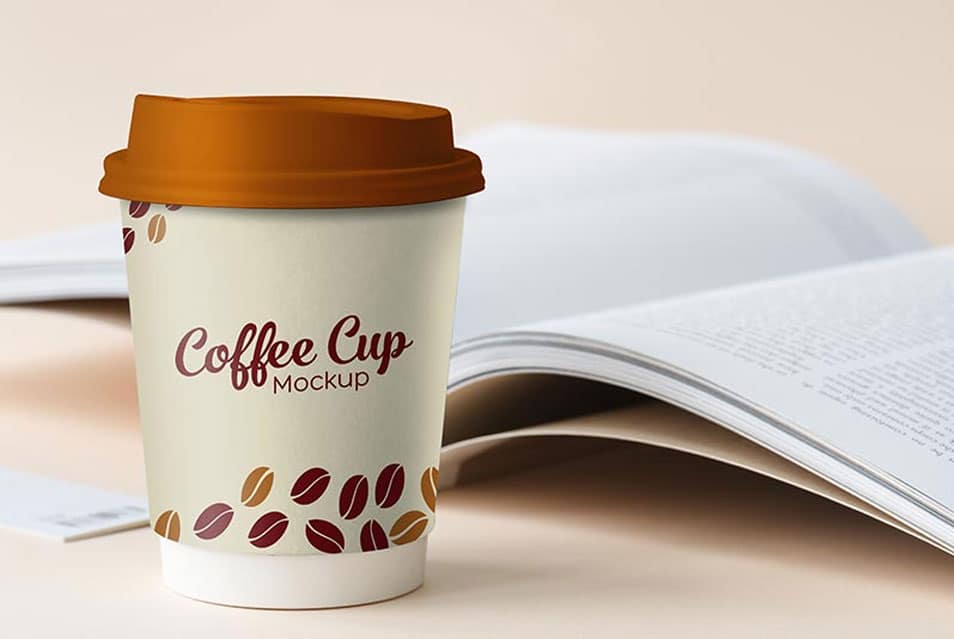 Free Small Paper Coffee Cup Photo Mockup PSD