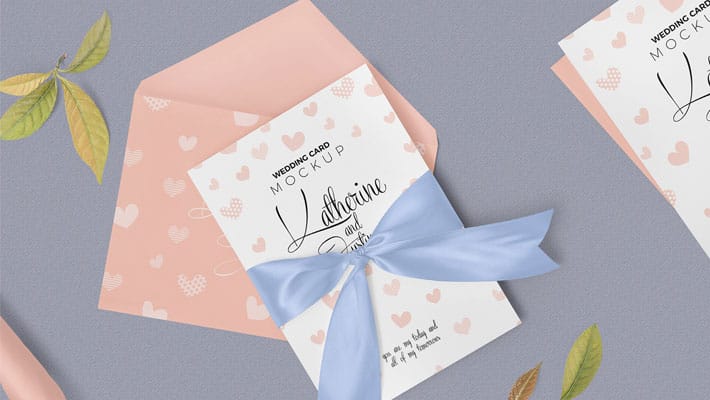 Free Sophisticated Wedding Invitation Mockup