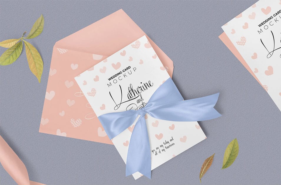 Free Sophisticated Wedding Invitation Mockup
