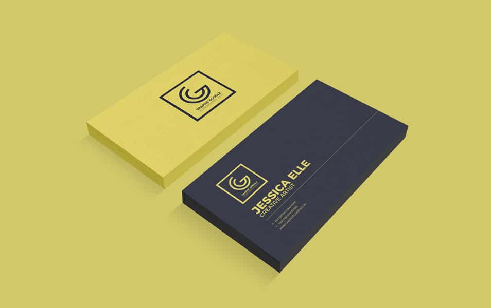 Free Textured Front & Back Business Card Mockup