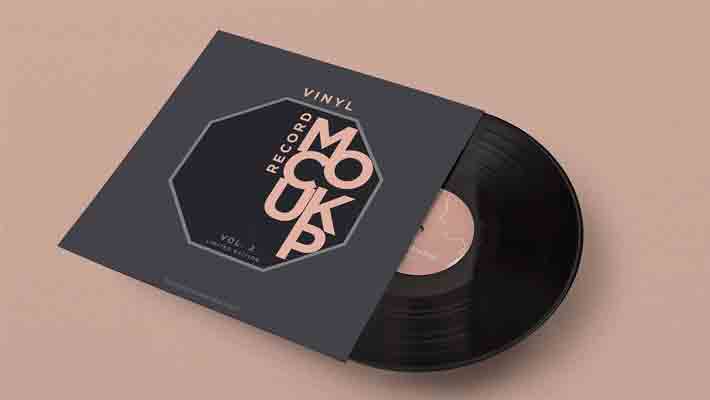 Free Vinyl Record Mockup
