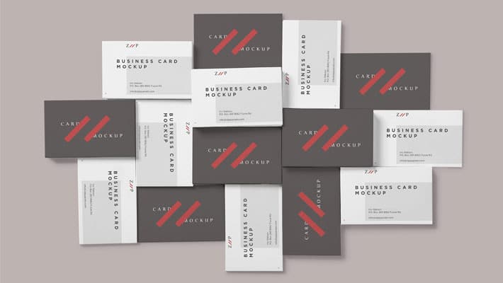 Free Visiting Card Mock Up