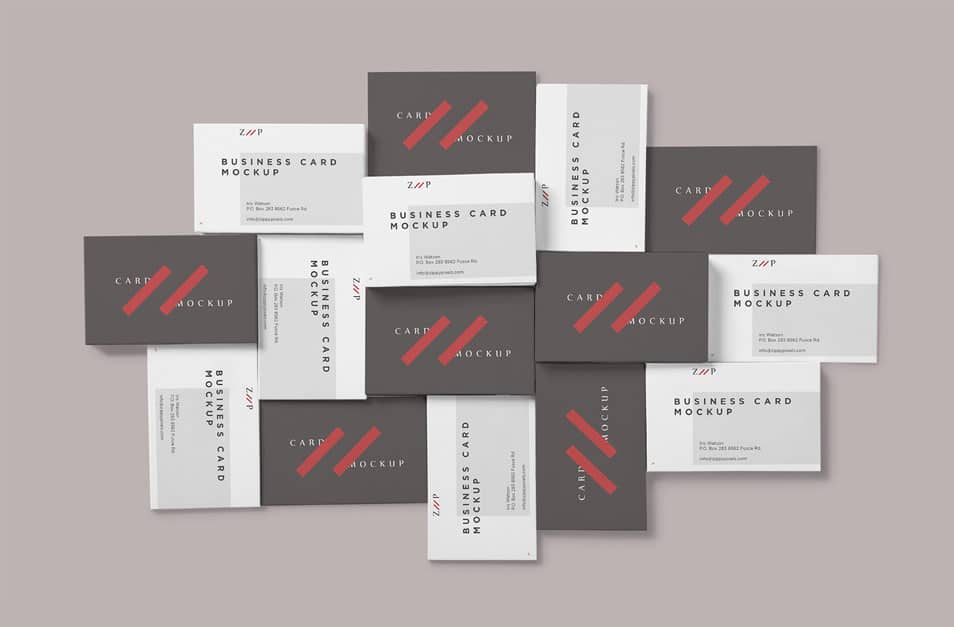 Free Visiting Card Mock Up