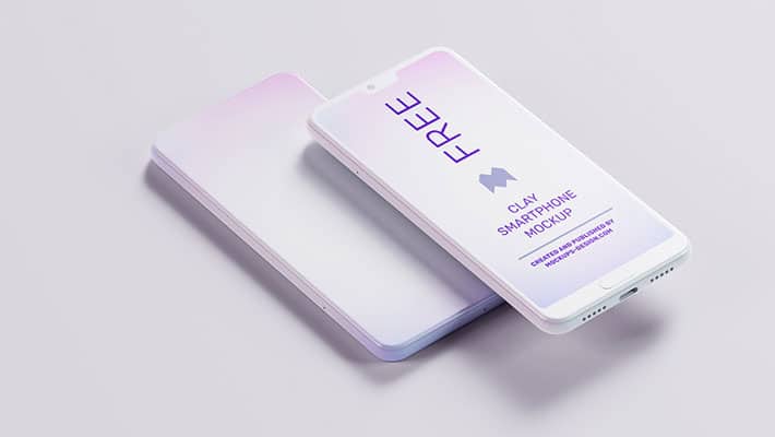 Free Clay Smartphone Mockup