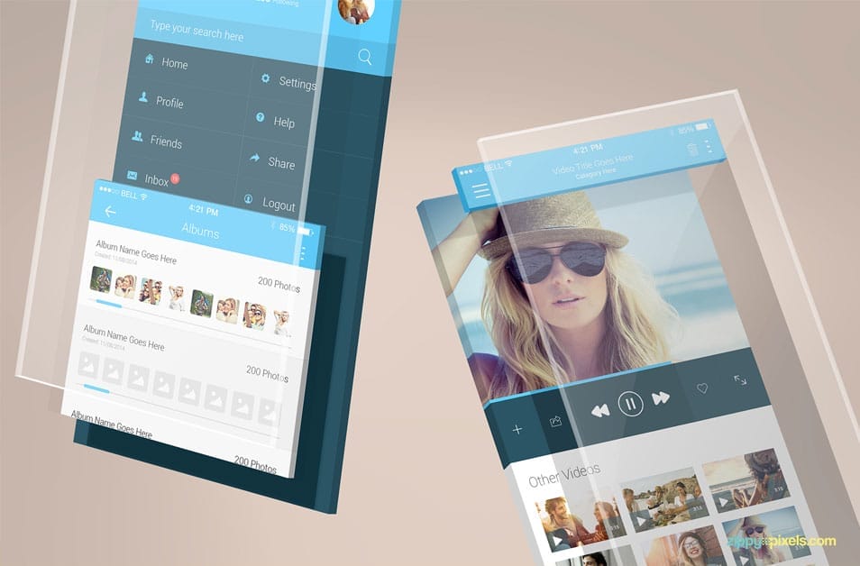 Free iPhone App Mockups