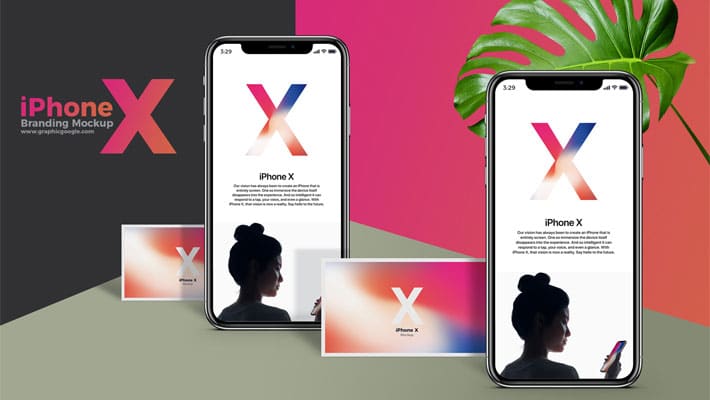 Free iPhone X Branding Mockup