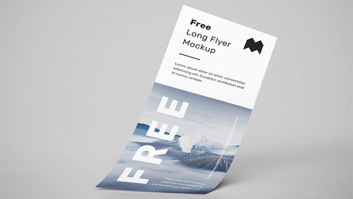 Free Long Flyer Mockup