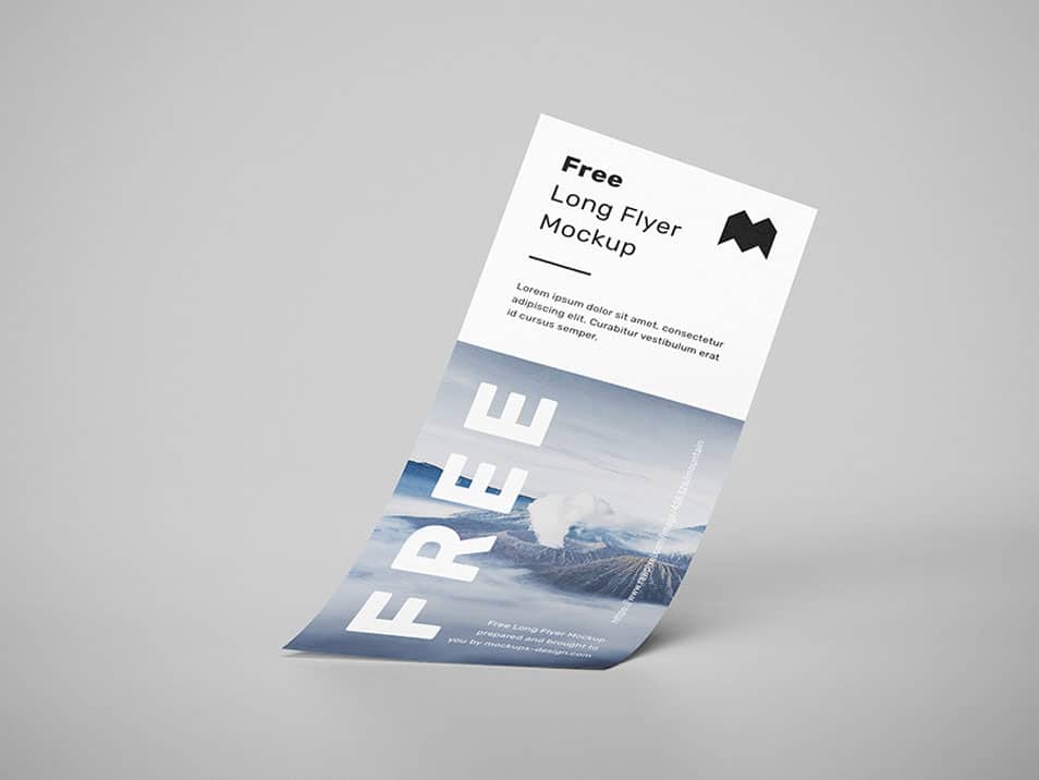 Free Long Flyer Mockup