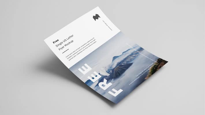 Free Single US Letter Flyer Mockup