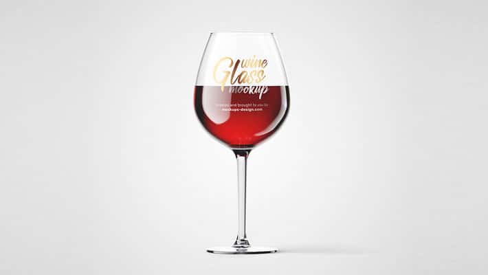 Free Wine Glass Mockup