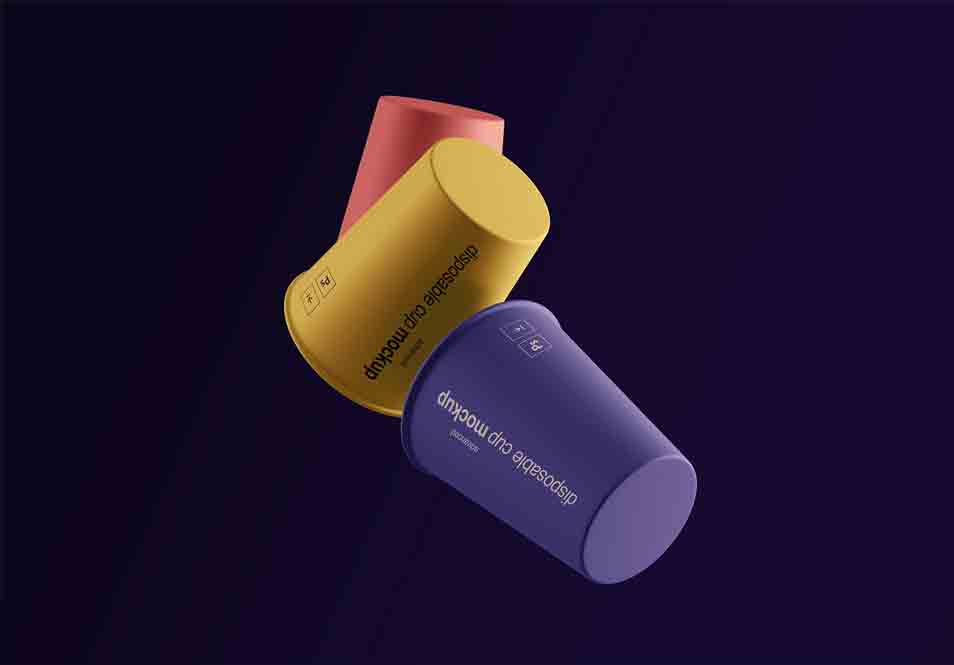 Gravity Cups Mockup