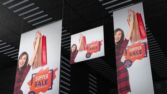 Hanging Discount Sign Mockups