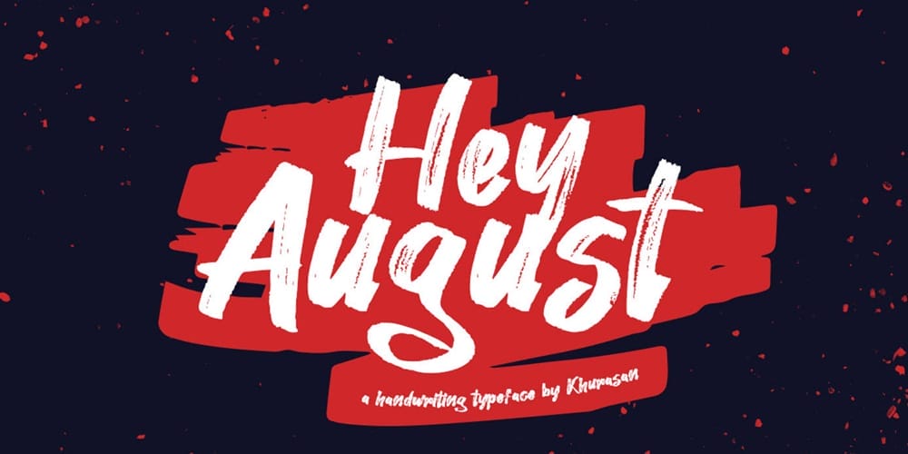 Hey August Handwritten Font