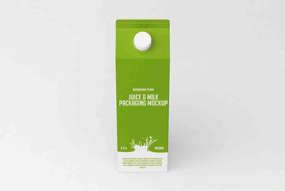 Juice / Milk Packaging Mock-Up