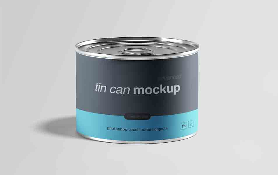 Medium Tin Can Mockup