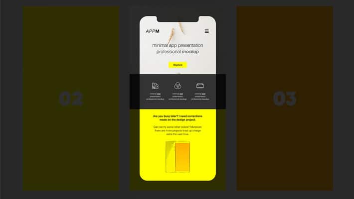 Minimal Flat App Presentation Mockup