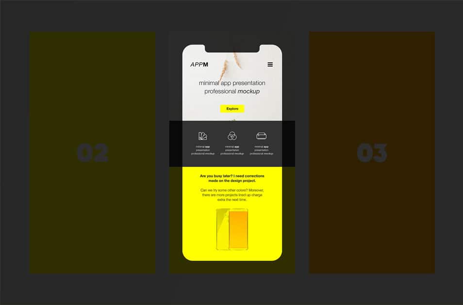 Minimal Flat App Presentation Mockup