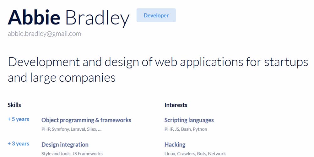 20+ Free HTML Resume Templates 2023 14 Minimal HTML CSS Resume Template