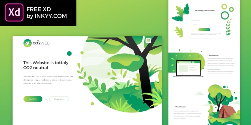 Nature Website XD Template