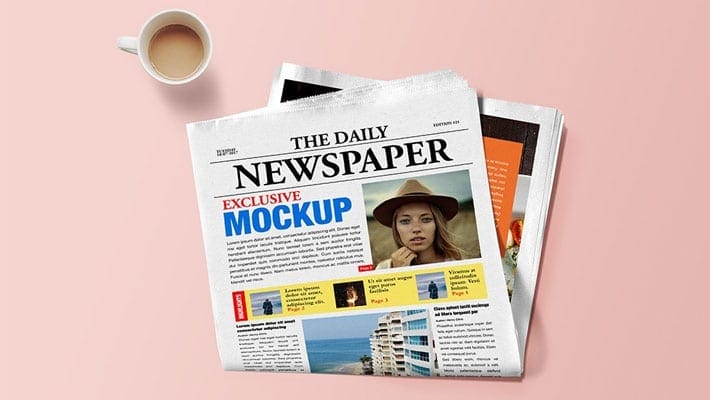 Newspaper Mockup PSD
