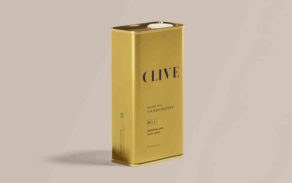 Olive Oil Tin Can Mockup