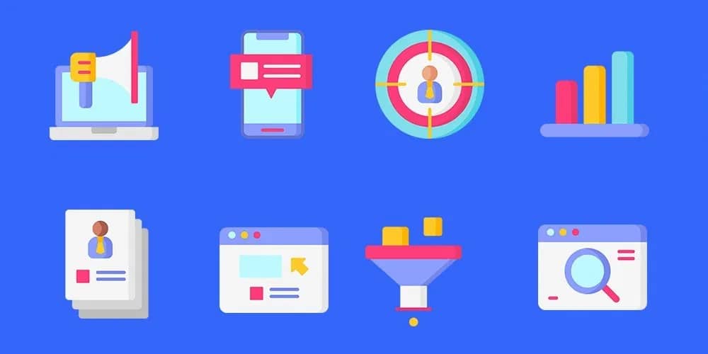 Latest Collection of Free SVG Icons & Illustrations 217 Online Marketing Icons