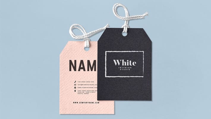 Pair of Fashion Label Tag Mockups