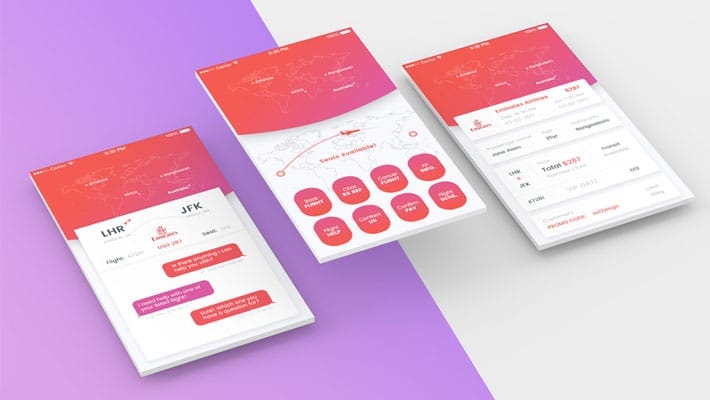 Perspective Mobile App Screens Mockup