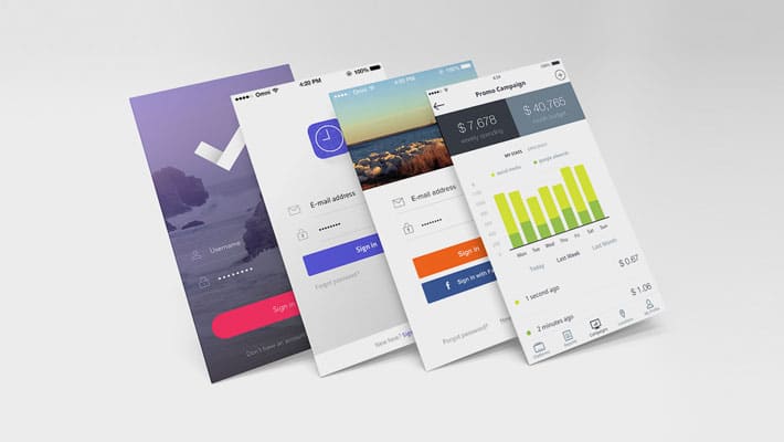 Perspective Screens Mockup Free PSD