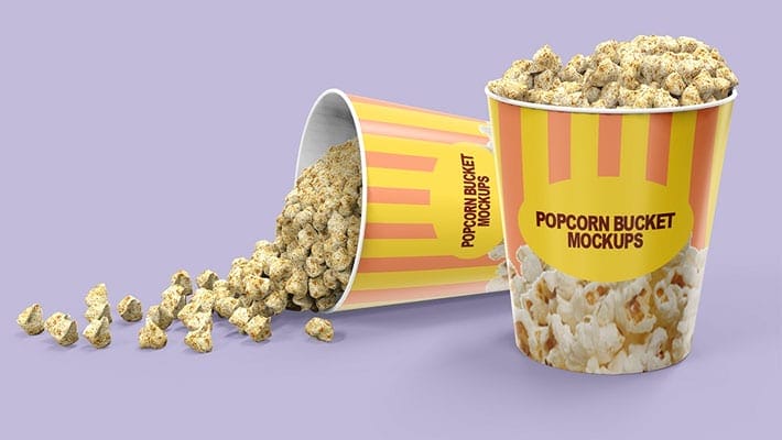 Popcorn Bucket Packaging Mockups