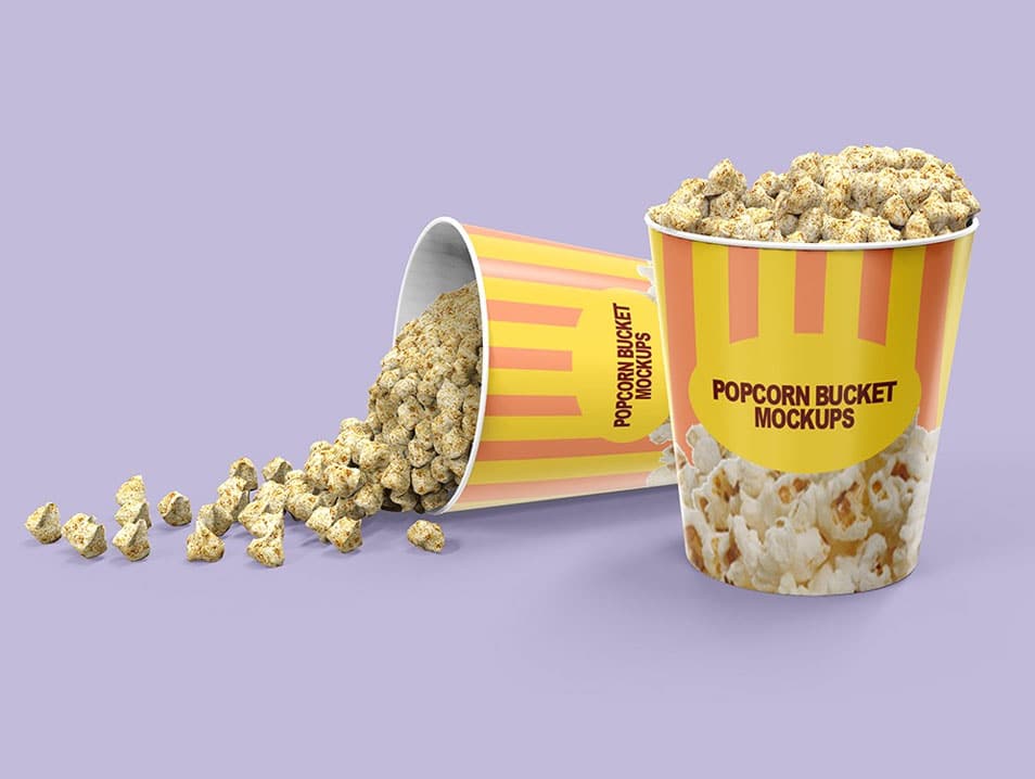Popcorn Bucket Packaging Mockups