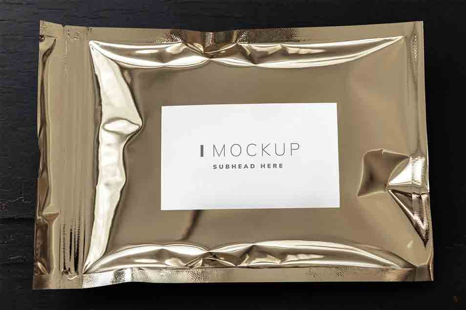 Resealable Metallic Packaging Bag Mockup » CSS Author