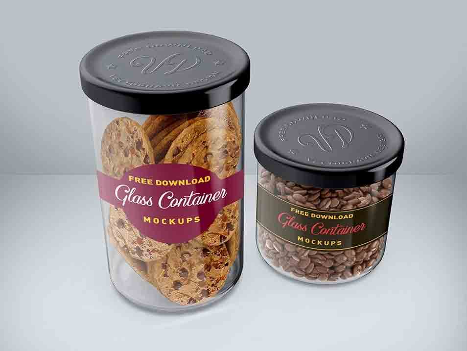 Snack and Food Glass Container Mockups