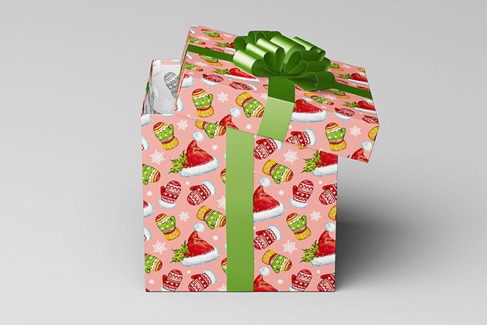 Square Gift Box / Package Mock-Up