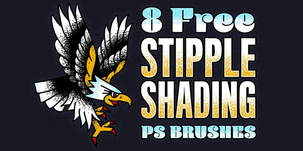 Stipple Shading Brushes for Adobe Photoshop