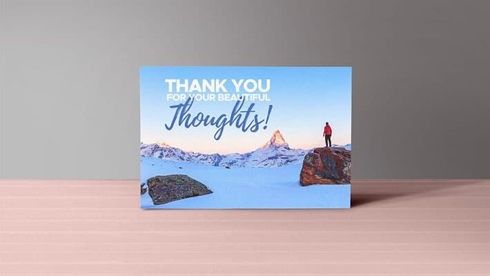 Thank You Notes Card Mockup PSD