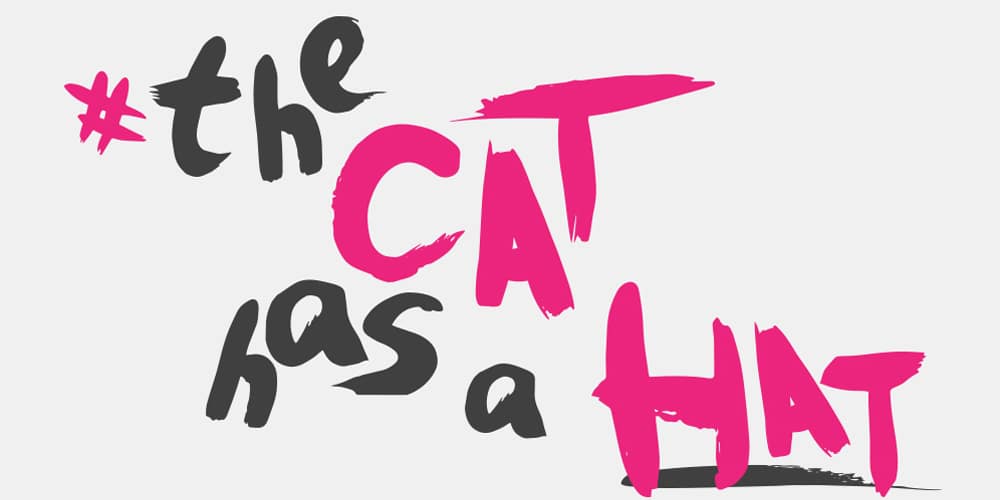 The Cat has a Hat font