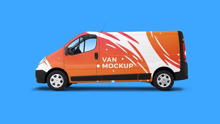 Traffic Van Mockup