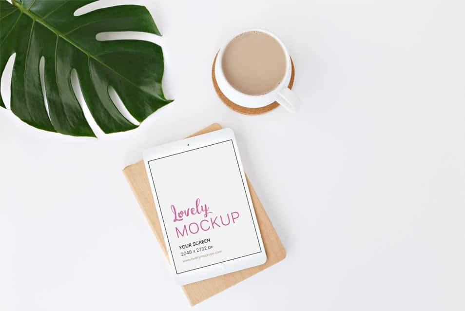 iPad Mockup And A Cup Of Coffee