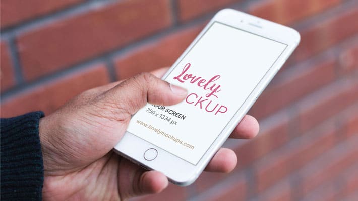 iPhone Mockup In Mans Hand While Buying Bitcoins