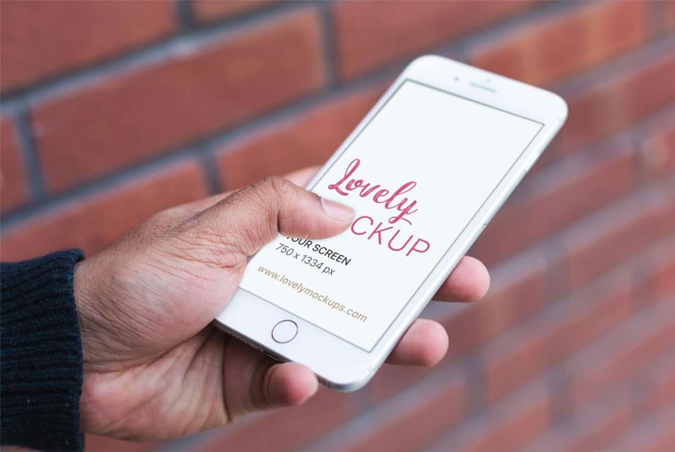 iPhone Mockup In Mans Hand While Buying Bitcoins