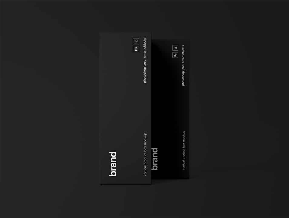 2 Vertical Product Boxes Mockup