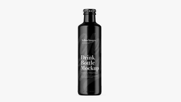 250ml Glossy Bottle Mockup