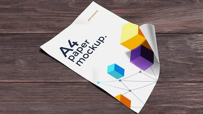 A4 Paper Mockup PSD