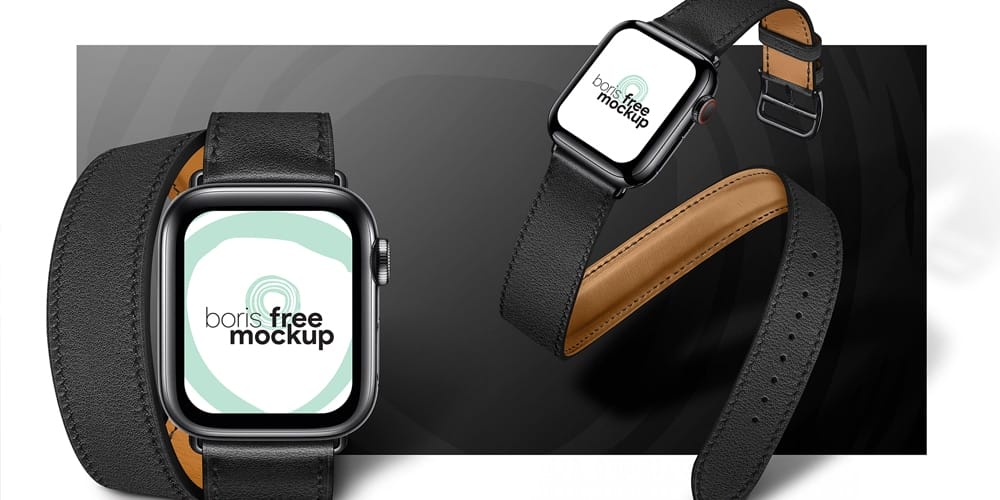 Apple Watch Series 5 Black Mockup